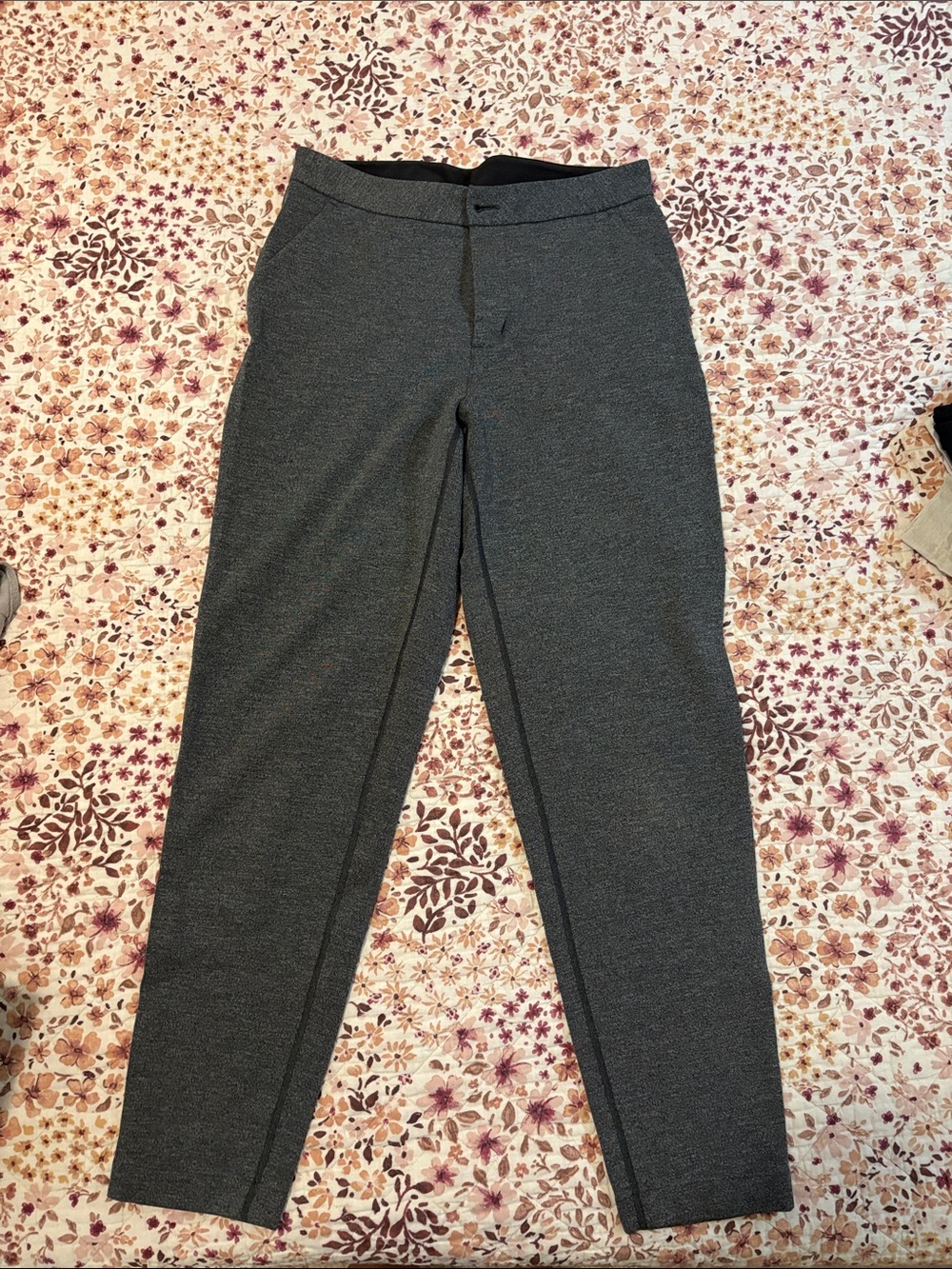lululemon athletica Women's Ankle Cropped Slim Ponte Pants in Dark Gray